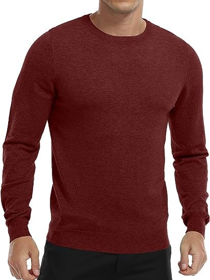 Men's Casual Slim Fit Basic Sweaters Long Sleeve Knitted Thermal Crew-Neck Pullover Sweater