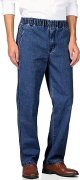 Mens Casual Loose Fit Elastic Waist Jeans Denim Pants