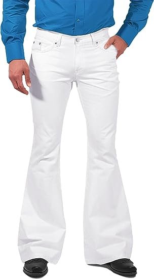 70s Disco Pants for Men,Mens Bell Bottom Jeans Pants
