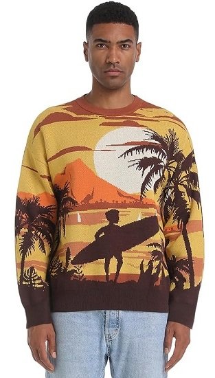 Men's Casual  Cotton Knit Sweater Loose Crew Neck Knitwear Winter Fashion Pullover Knitted Sweater