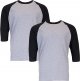 Adult Heavy Cotton 3/4 Raglan T-Shirt, 2-Pack
