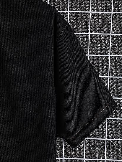 Men's Casual Button Up Shirt Pocket Short Sleeve Colorblock Collar Blouse Tops