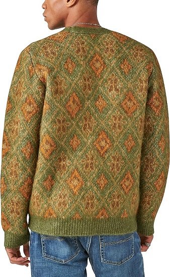Men's Print Jacquard Cardigan