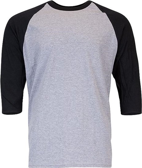 Adult Heavy Cotton 3/4 Raglan T-Shirt, 2-Pack